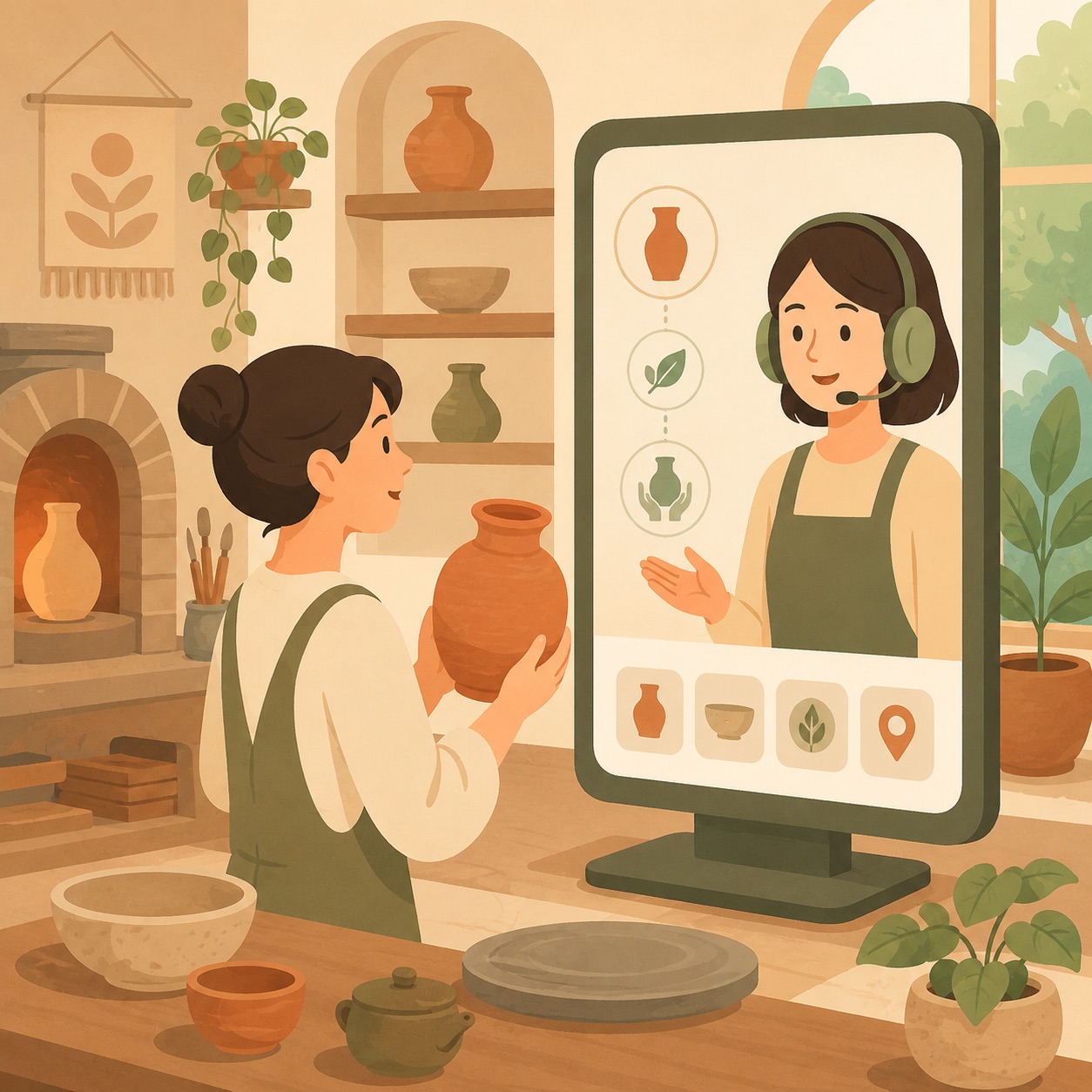 Virtual-Real Pottery Journey