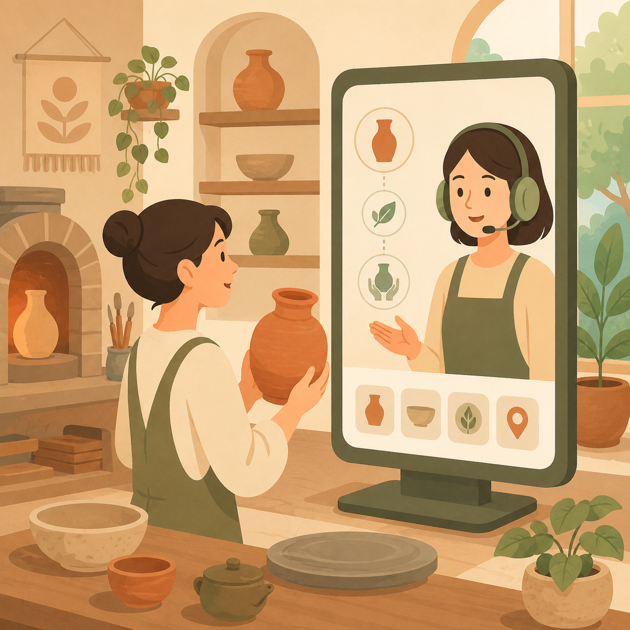 Virtual-Real Pottery Journey